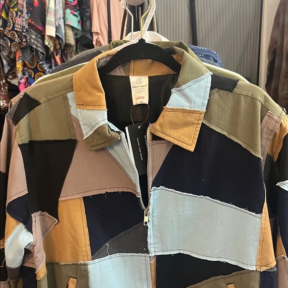 Jungles Geometric Patchwork Bomber Jacket - Picture 3 of 7